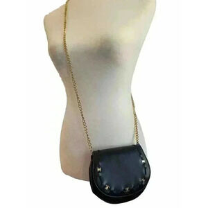 Salvatore Ferragamo Vintage Mini Bag Vera Shoulder Crossbody Saddle Gold Chain